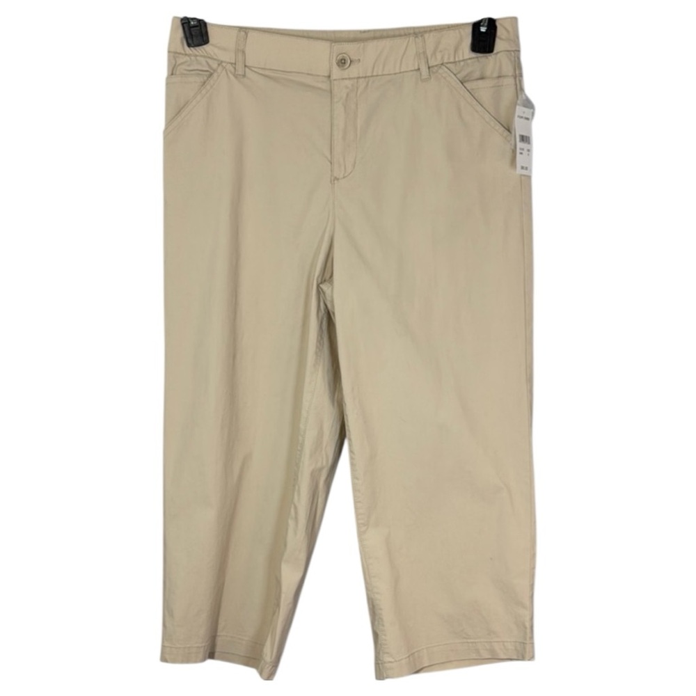 Caffe Marrakesh Pants Tan Wide Leg‎ Crop in Size 10  NWT